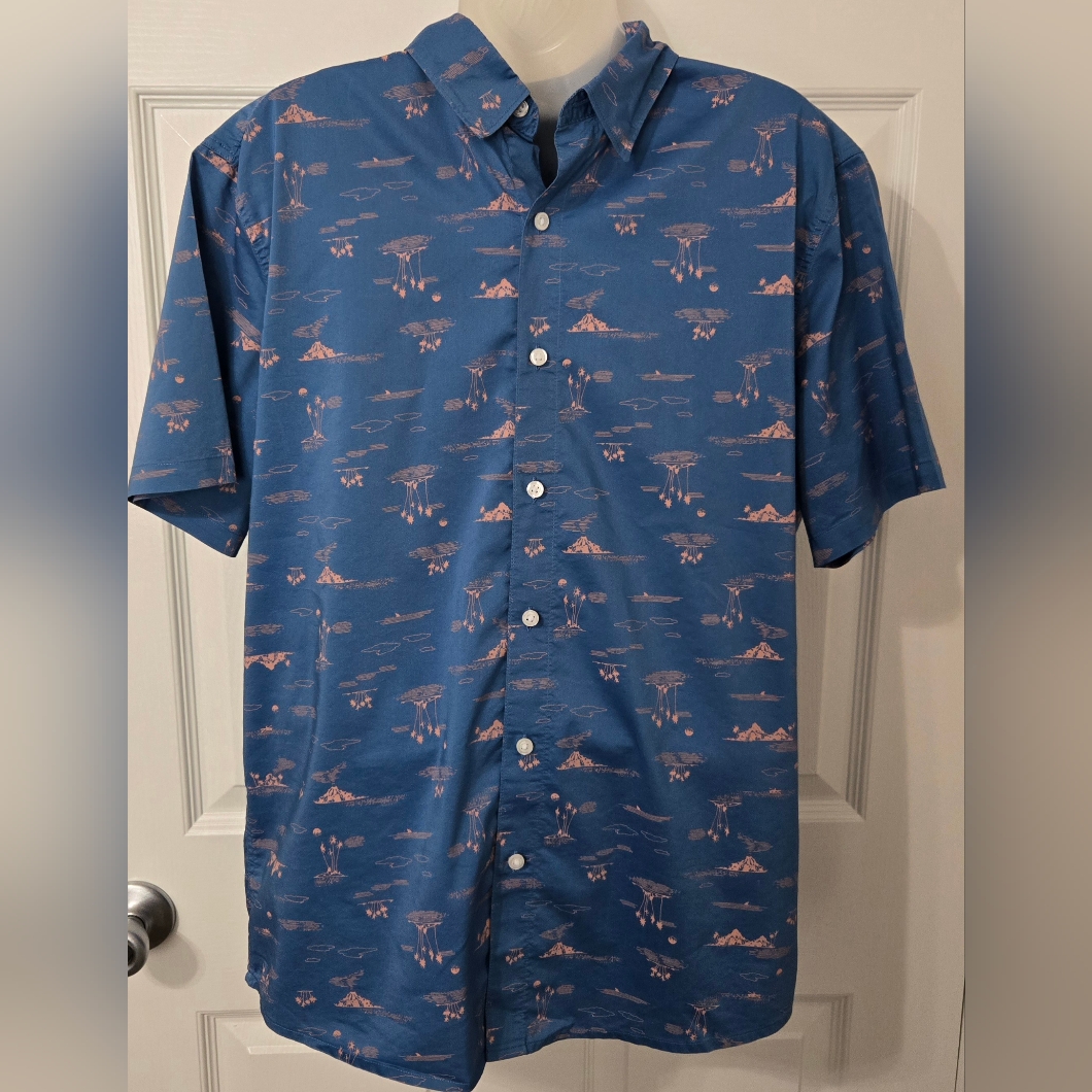 Mens Sonoma Tropical Button Down Shirt Short Sleeve Sz Medium